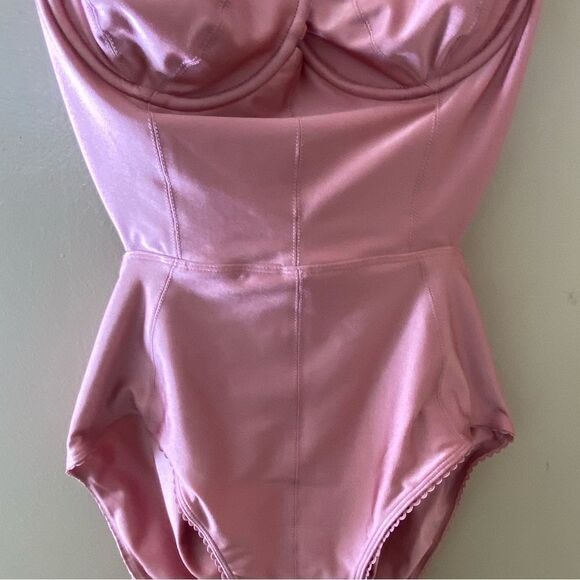 Tularosa Aura One Piece Swimsuit Dusk Rose pink Revolve Bathing Swimwear Sz L - Picture 7 of 13
